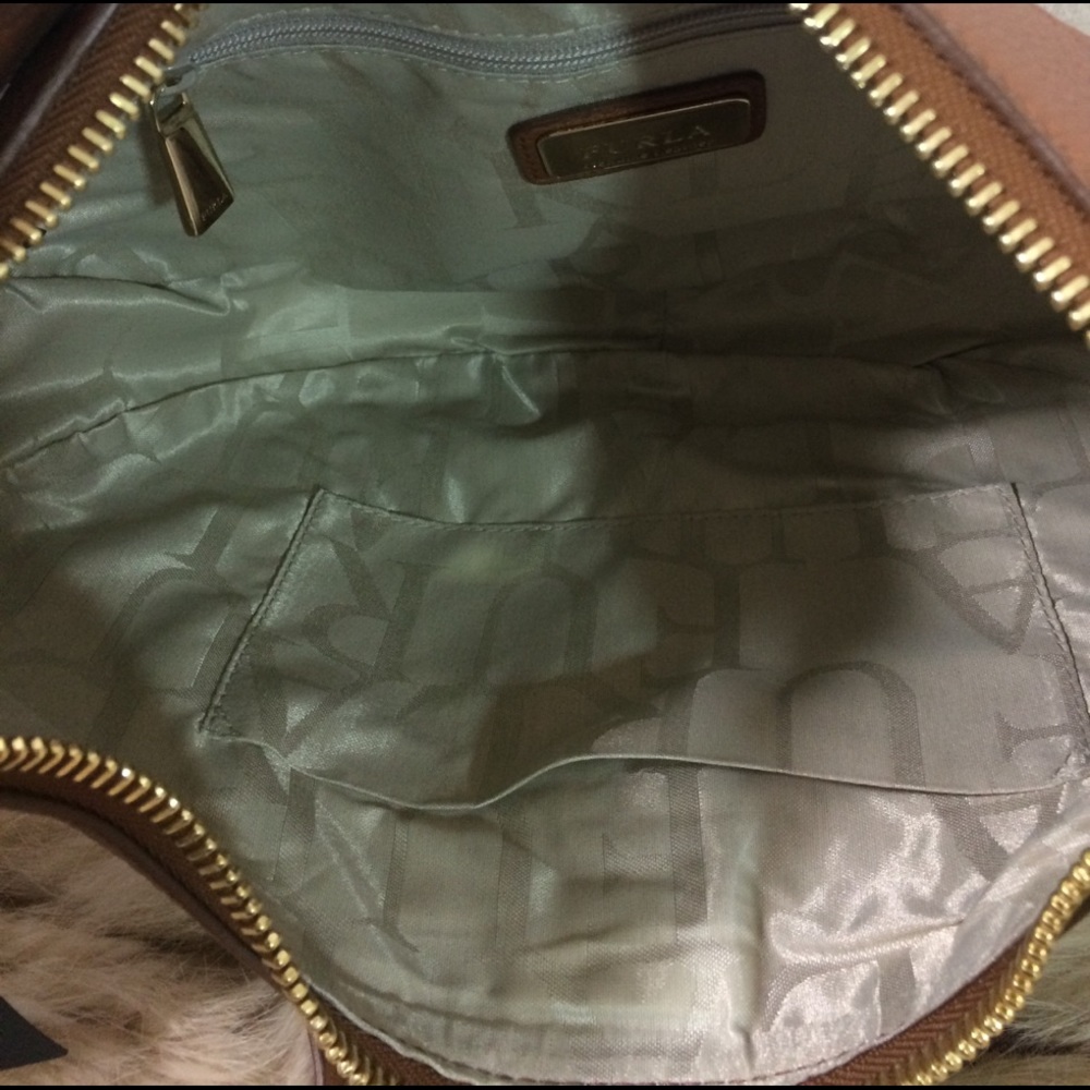 NEW FURLA Ginevra Tan Crossbody Bag - New Cuoio Brown Leather Small Hobo Bag - Picture 8 of 9